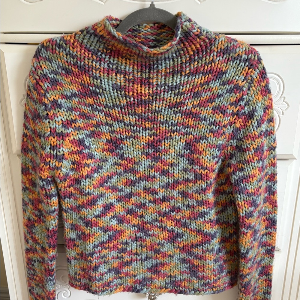 Rainbow knit sweater